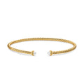 David Yurman Yellow Gold 2.6 mm Cablespira Flex Pearl Bracelet