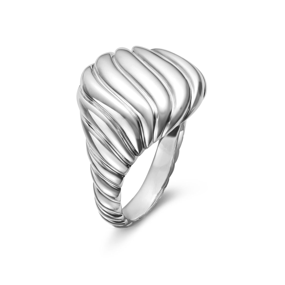 David Yurman Sterling Silver Sculpted Cable Pinky Ring
