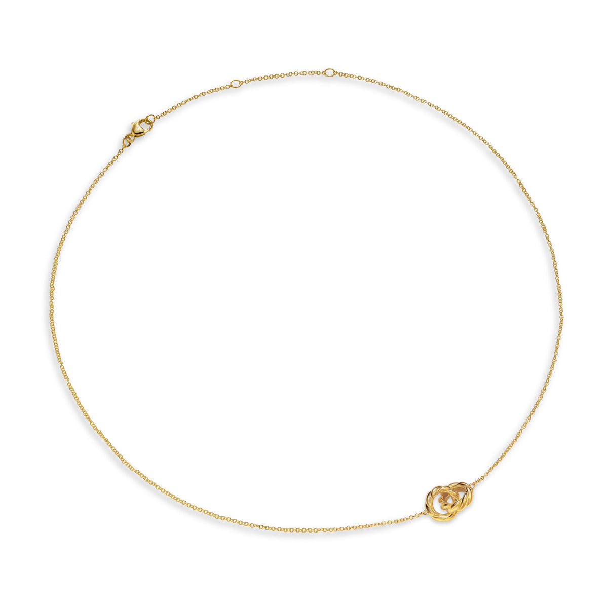 David Yurman Yellow Gold Sculpted Cable Linked Pendant Necklace