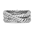 David Yurman Sterling Silver Sculpted Cable 3-Wrap Bracelet
