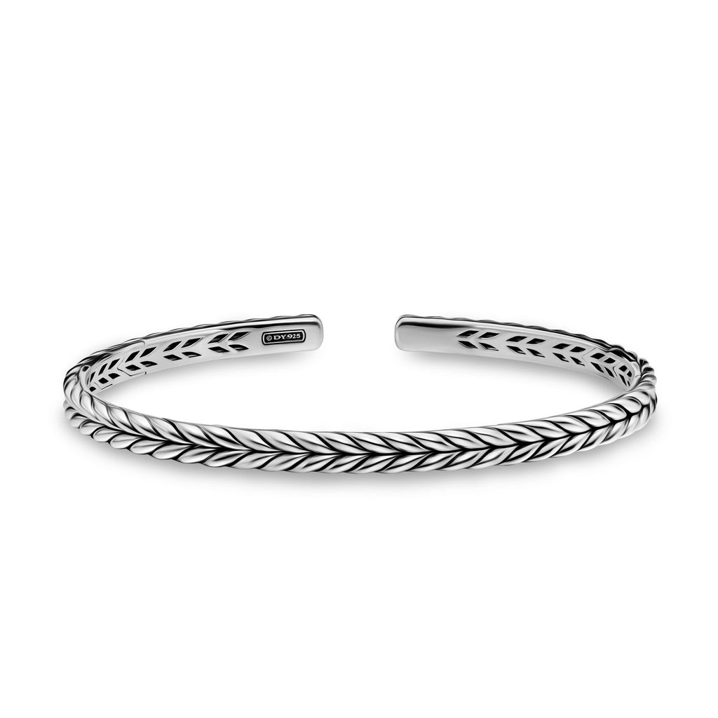 David Yurman Sterling Silver Chevron Flex Bracelet Size Medium