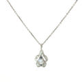 Estate Platinum Diamond Sapphire Art Deco Pendant