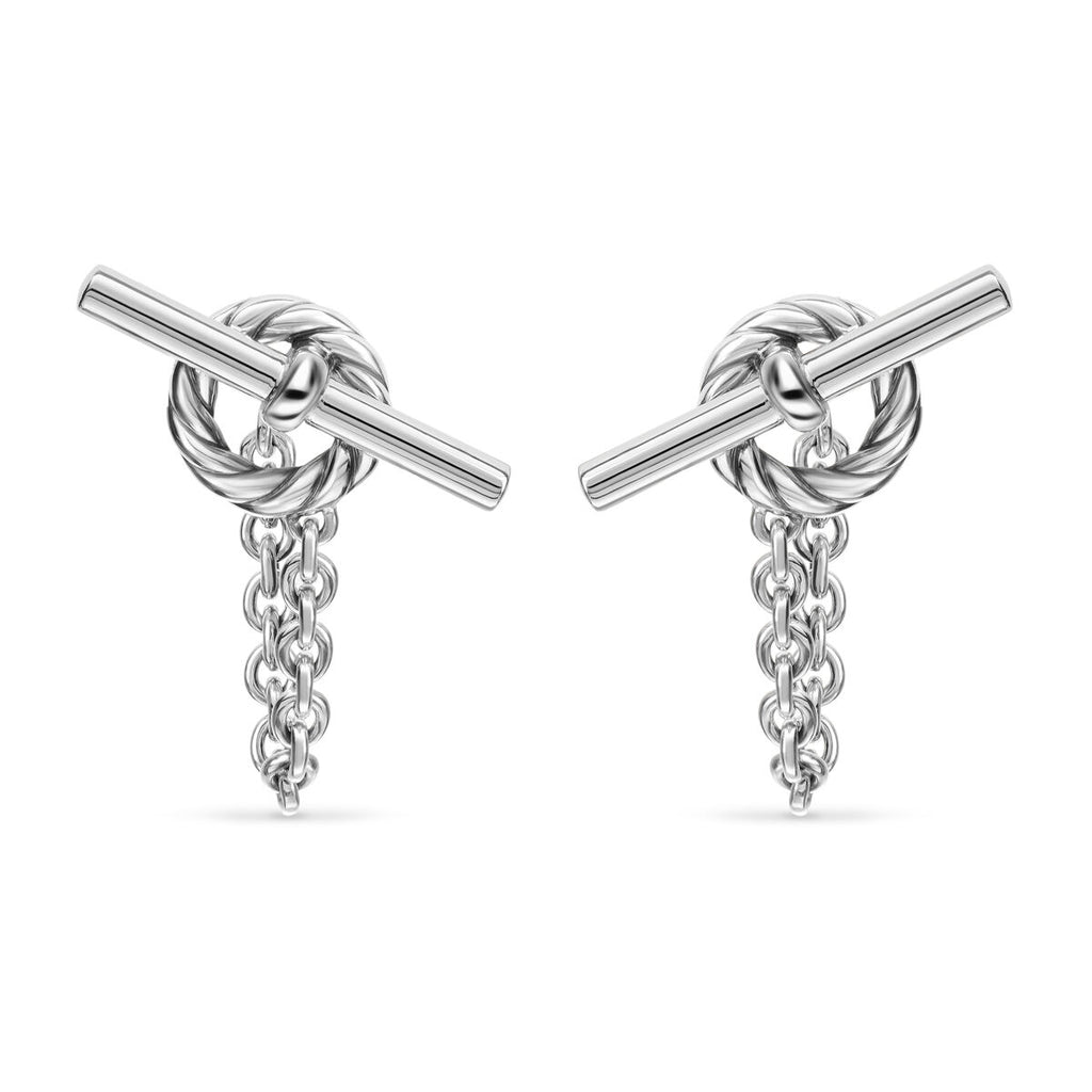 David Yurman Sterling Silver Mercer Bold Toggle Earrings