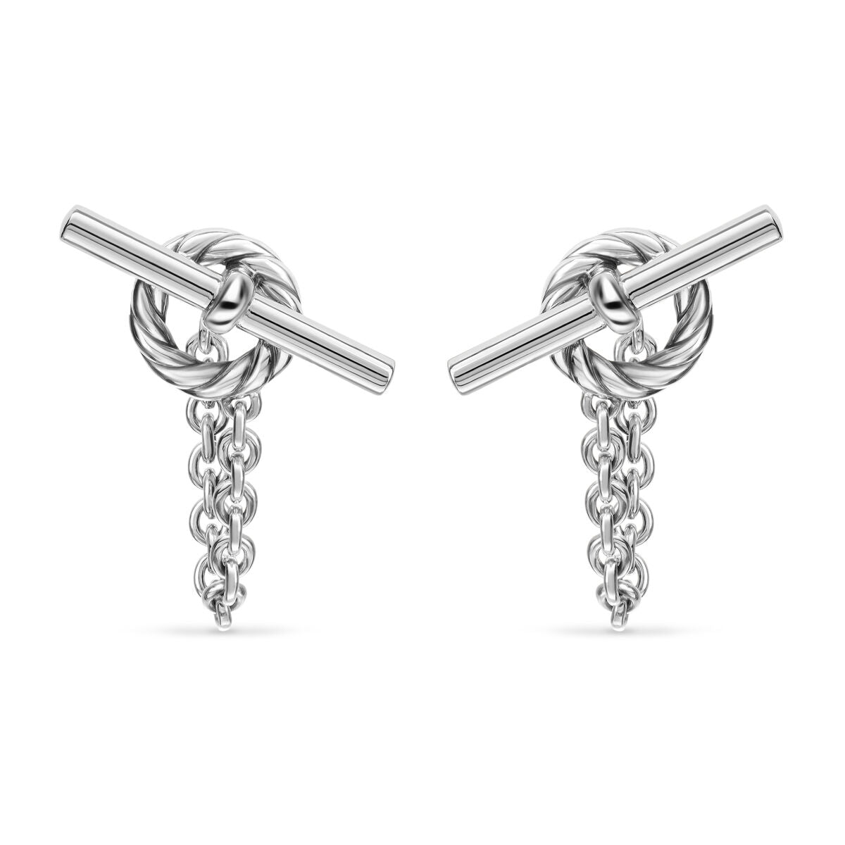 David Yurman Sterling Silver Mercer Bold Toggle Earrings