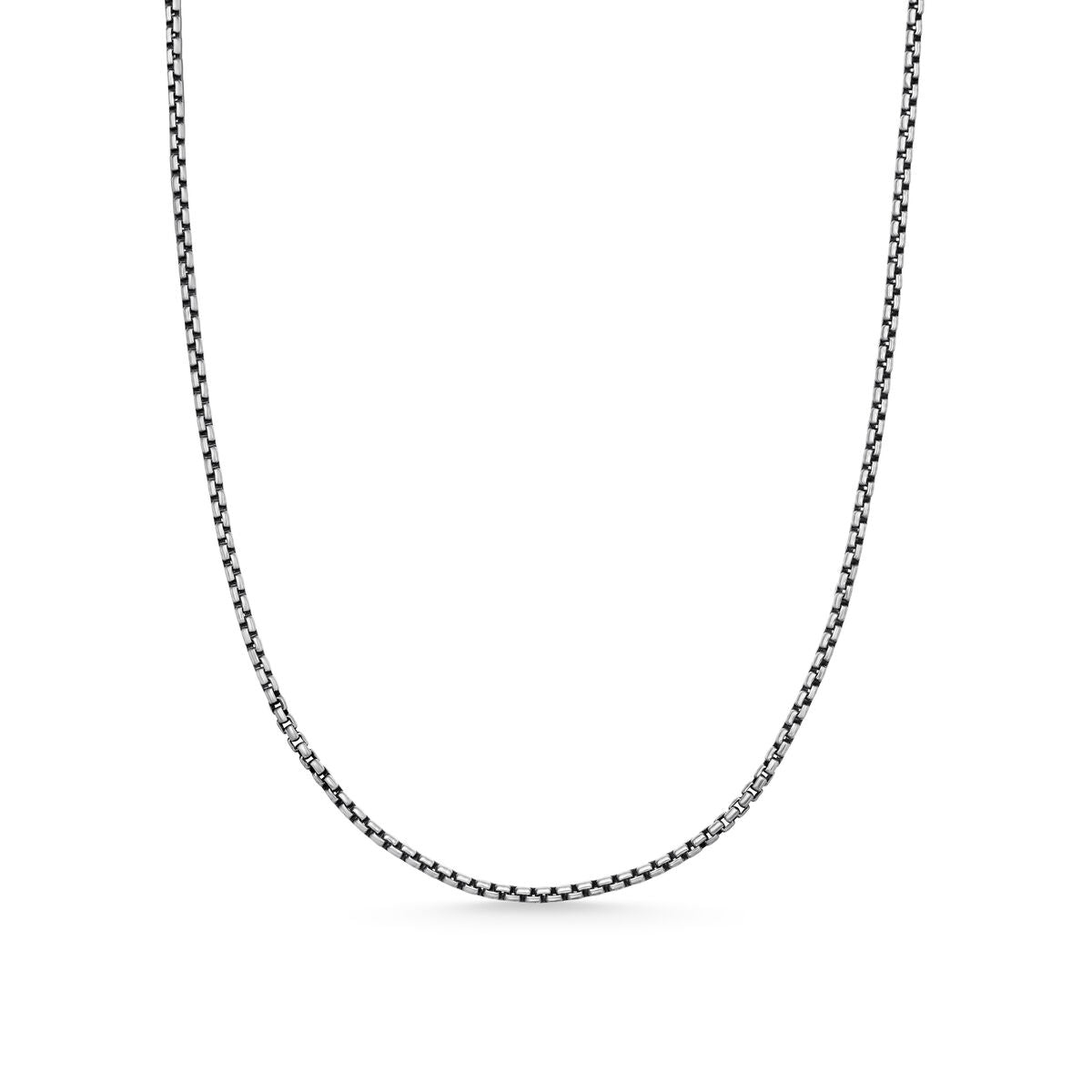 David Yurman Sterling Silver Box Chain Necklace