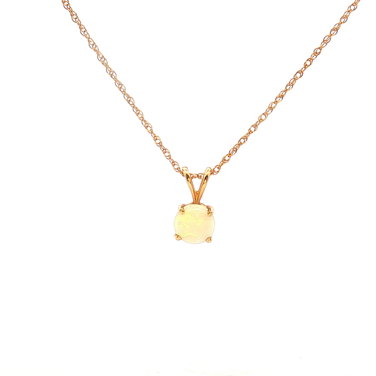 Estate Opal Solitaire Necklace