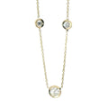 Roberto Coin Yellow Gold Diamonds By The Inch Three Station Necklace