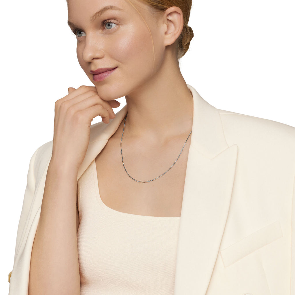 David Yurman Sterling Silver and Yellow Gold Box Chain