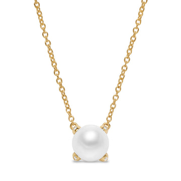 Yellow Gold Pearl Classics Pendant Necklace: David Yurman