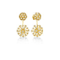 Roberto Coin 18 Karat Yellow Gold Diamond Dandelion Dangling Earrings