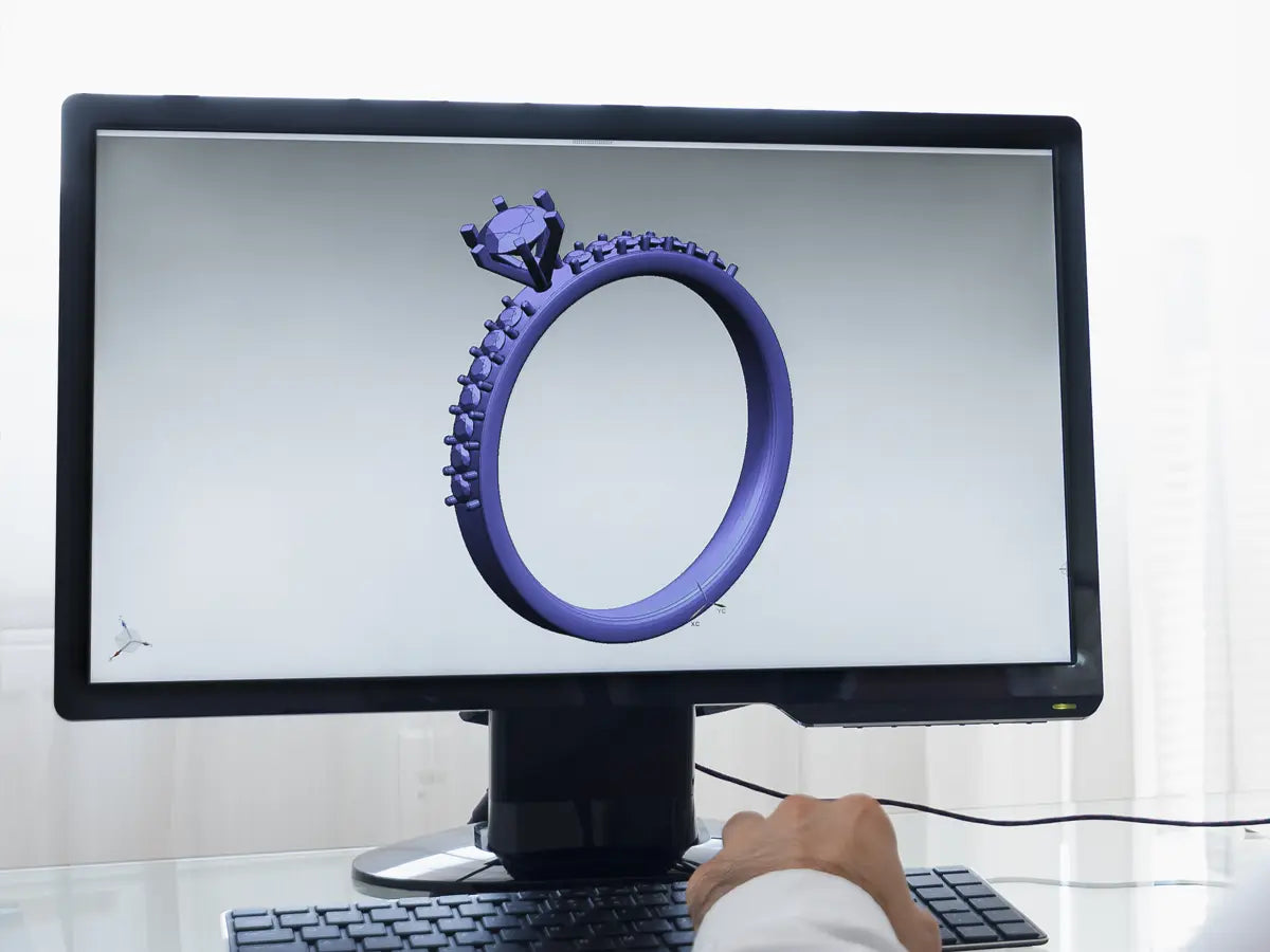 Autocad of custom ring design