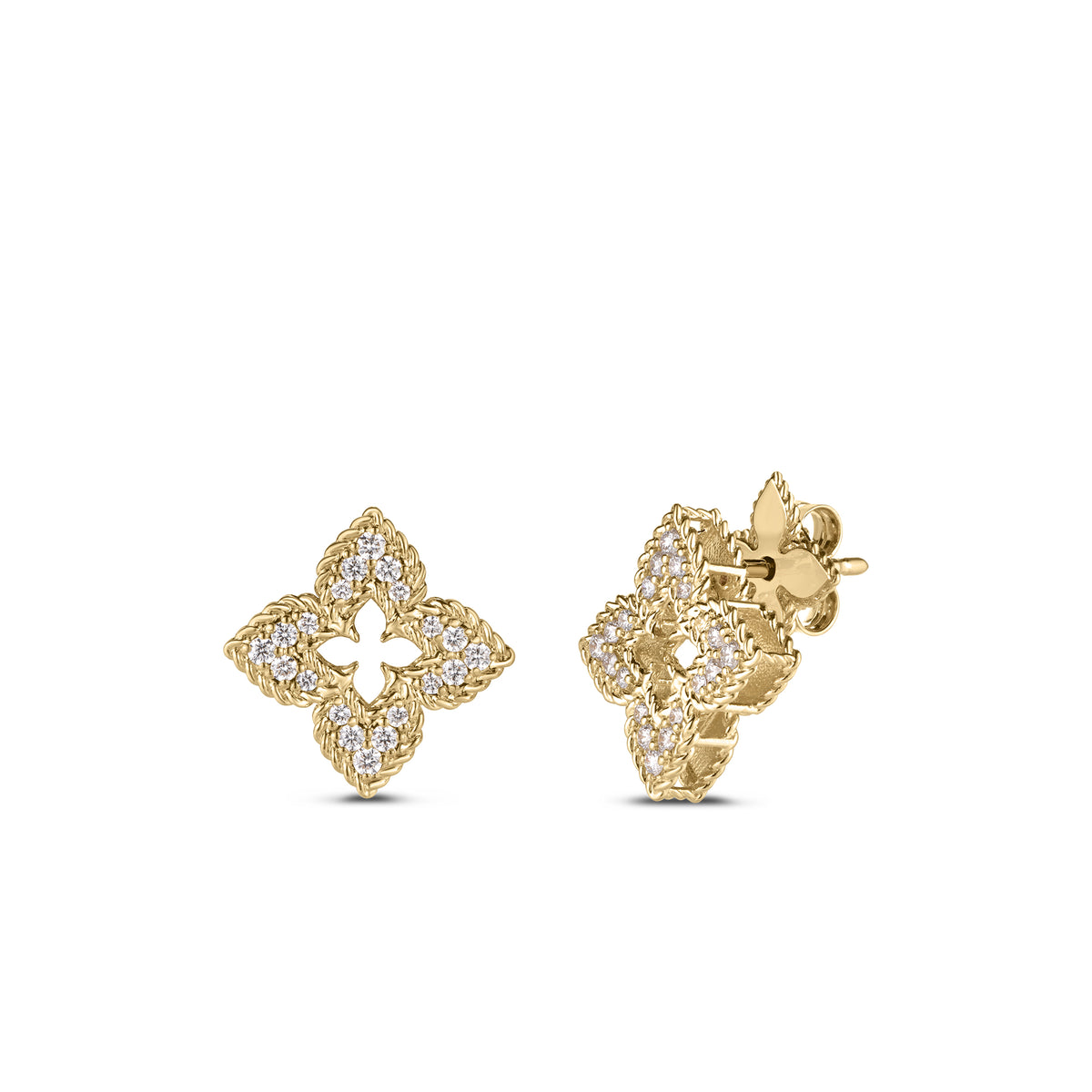 Roberto Coin Yellow Gold Venetian Princess Stud Earrings