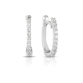 Roberto Coin White Gold Baby Diamond Hoop Earrings