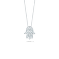 Roberto Coin White Gold Tiny Treasures Diamond Hamsa Pendant Necklace