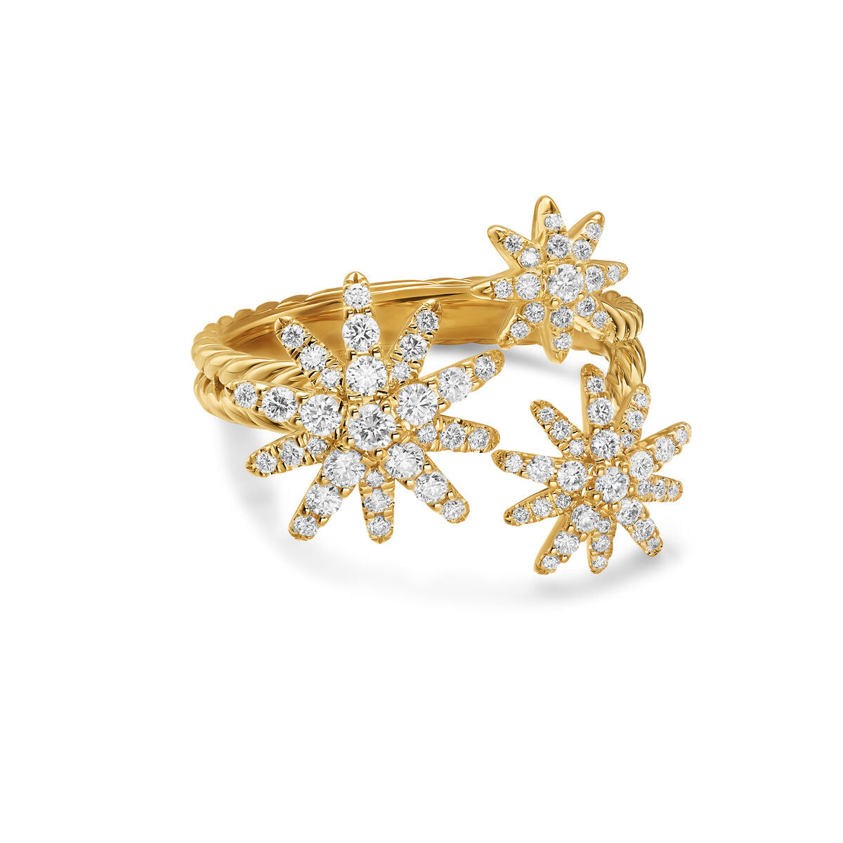 David Yurman Yellow Gold Starburst Multi Star Ring
