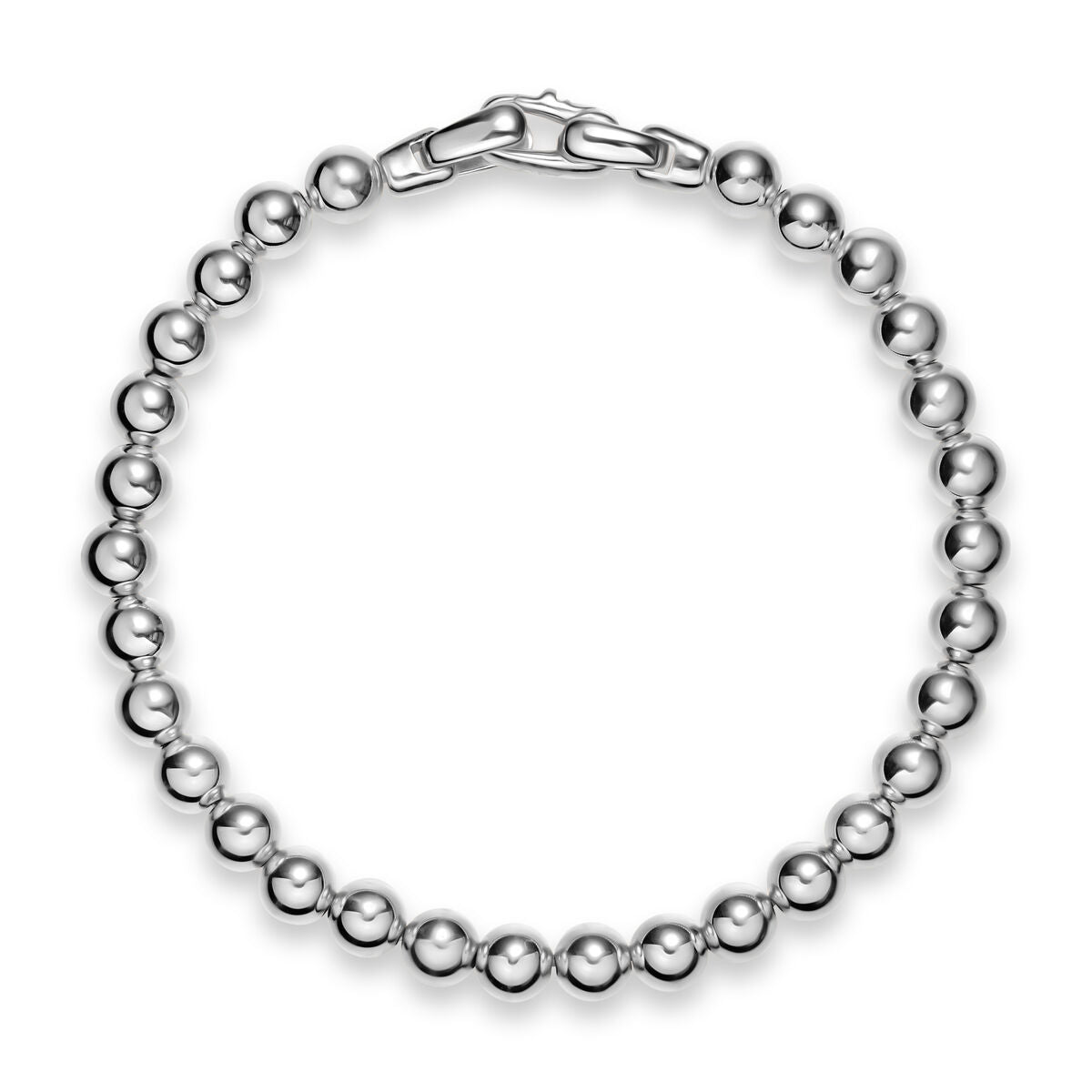 David Yurman Sterling Silver Metal Spiritual Bead Bracelet