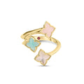 Roberto Coin Yellow Gold Venetian Princess Three Stone Gold Ring
