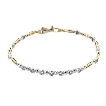 Chain Link Bracelet in 18k Gold with Diamonds - Simon G. Jewelry