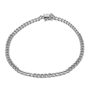 Chain Link Bracelet in 18k Gold with Diamonds - Simon G. Jewelry