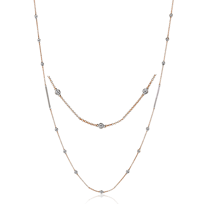 Chain Necklace in 18k Gold with Diamonds - Simon G. Jewelry