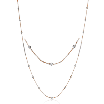 Chain Necklace in 18k Gold with Diamonds - Simon G. Jewelry