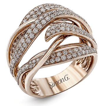 Clio Fashion Ring in 18k Gold with Diamonds - Simon G. Jewelry