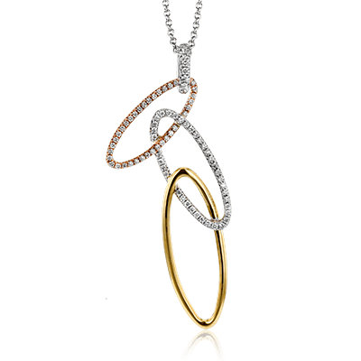 Clio Pendant Necklace in 18k Gold with Diamonds - Simon G. Jewelry