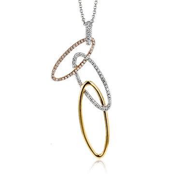 Clio Pendant Necklace in 18k Gold with Diamonds - Simon G. Jewelry