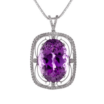 COLOR PENDANT IN 18K GOLD WITH DIAMONDS - Simon G. Jewelry