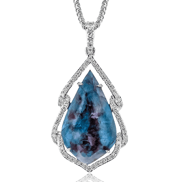 Color Pendant in 18k Gold with Diamonds - Simon G. Jewelry