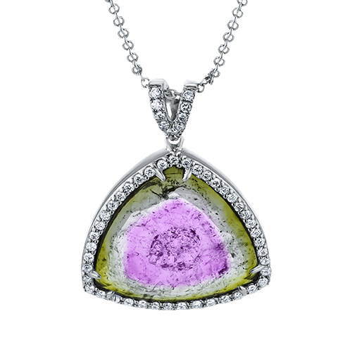 Color Pendant in 18k Gold with Diamonds - Simon G. Jewelry