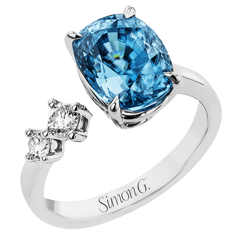 Color Ring in 18k Gold with Diamonds - Simon G. Jewelry