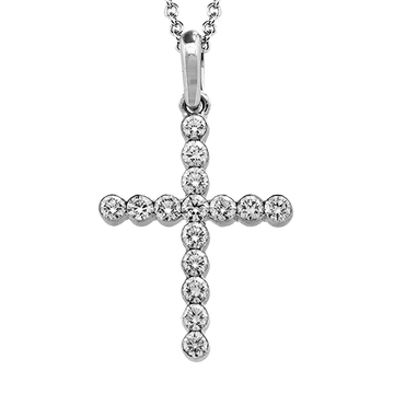 Cross Pendant in 18k Gold with Diamonds - Simon G. Jewelry