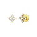 Roberto Coin Yellow Gold Venetian Princess Diamond Outline Stud Earrings