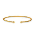 David Yurman Yellow Gold Micro Cablespira Flex Open Bracelet