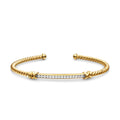 David Yurman Gold Petite Helena Cablespira Diamond Bracelet
