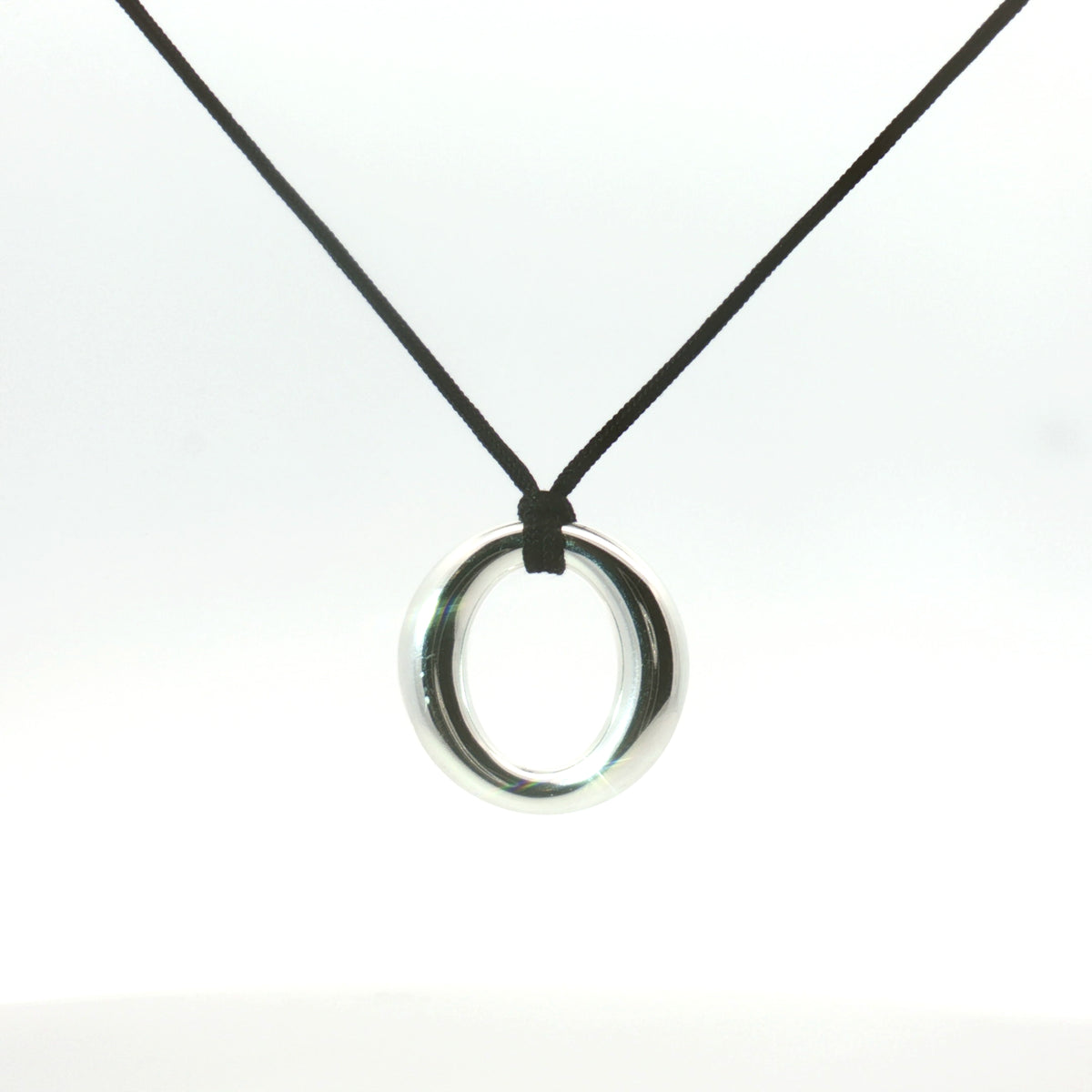 Estate Tiffany and Co Sterling Silver Elsa Peretti Seuillana Pendant