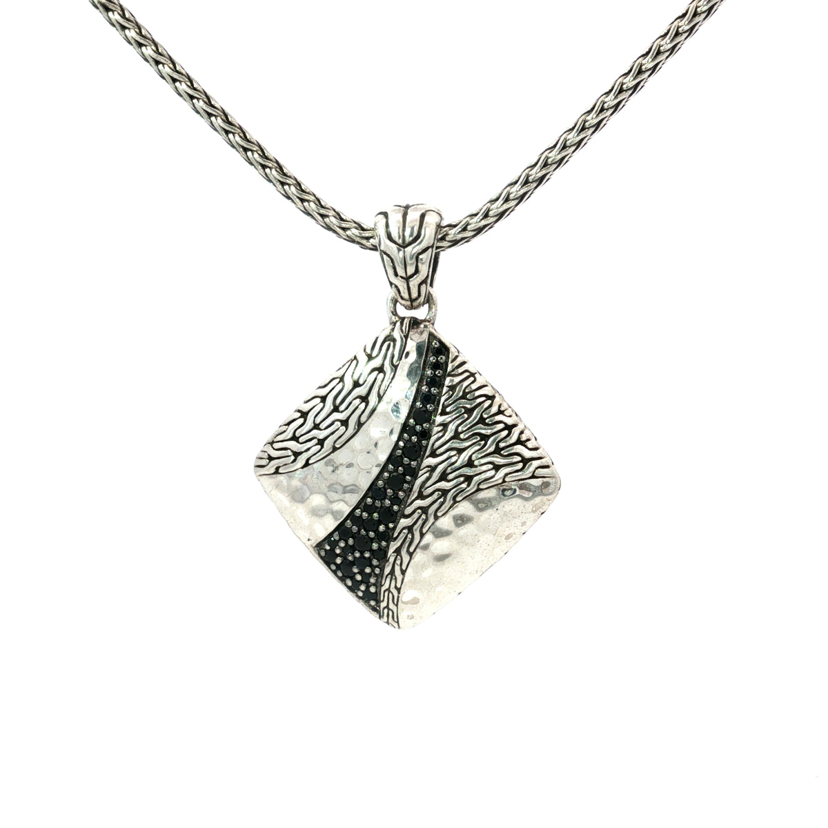 Estate John Hardy Black Sapphire Pendant Necklace