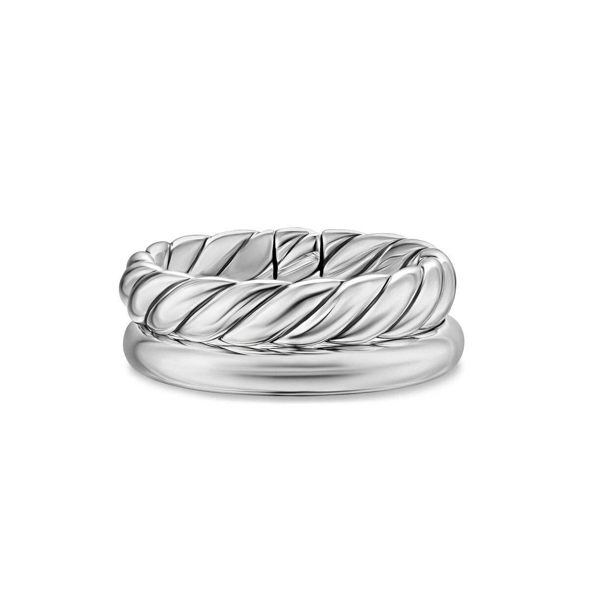 David Yurman Sterling Silver Mercer 2-Row Ring