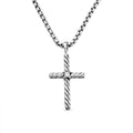 David Yurman Sterling Silver Baby Box Cross Necklace