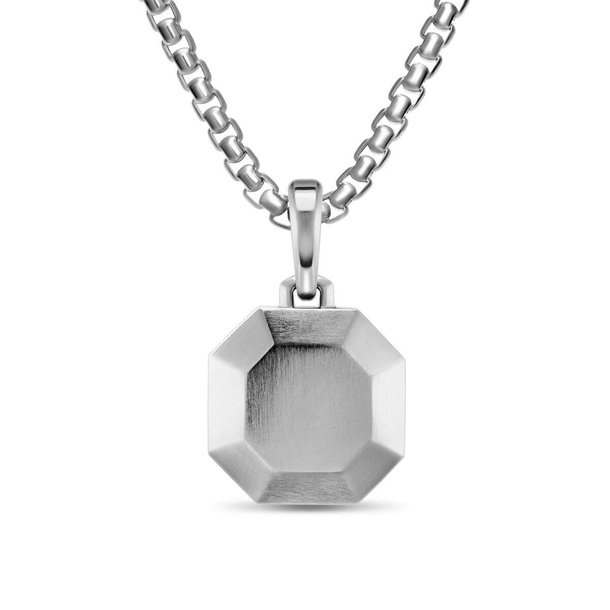 David Yurman Sterling Silver Faceted Amulet Enhancer