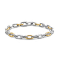 David Yurman Sterling Silver and Yellow Gold Madison Chain Bracelet