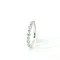 White Gold Milgrain Bezel Diamond Wedding Band