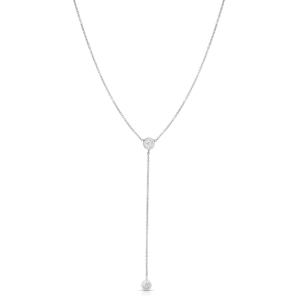 Roberto Coin White Gold Diamond Dangle Necklace