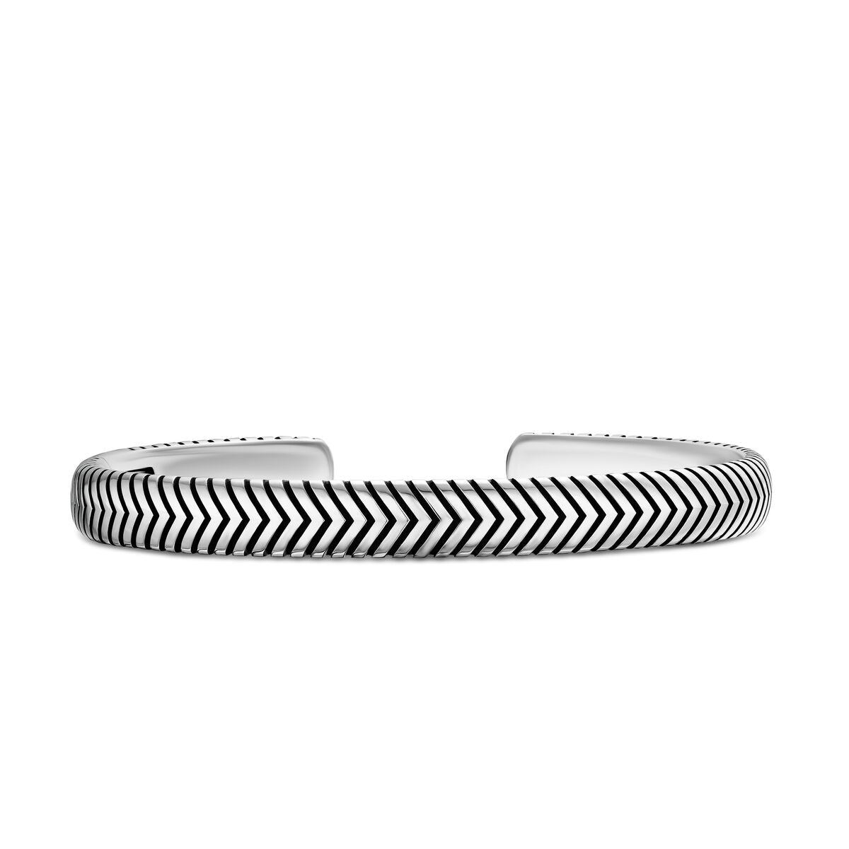 David Yurman Sterling Silver Chevron Cuff Bracelet
