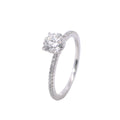 Forevermark Platinum Delicate Icon Diamond Shank Engagement Ring