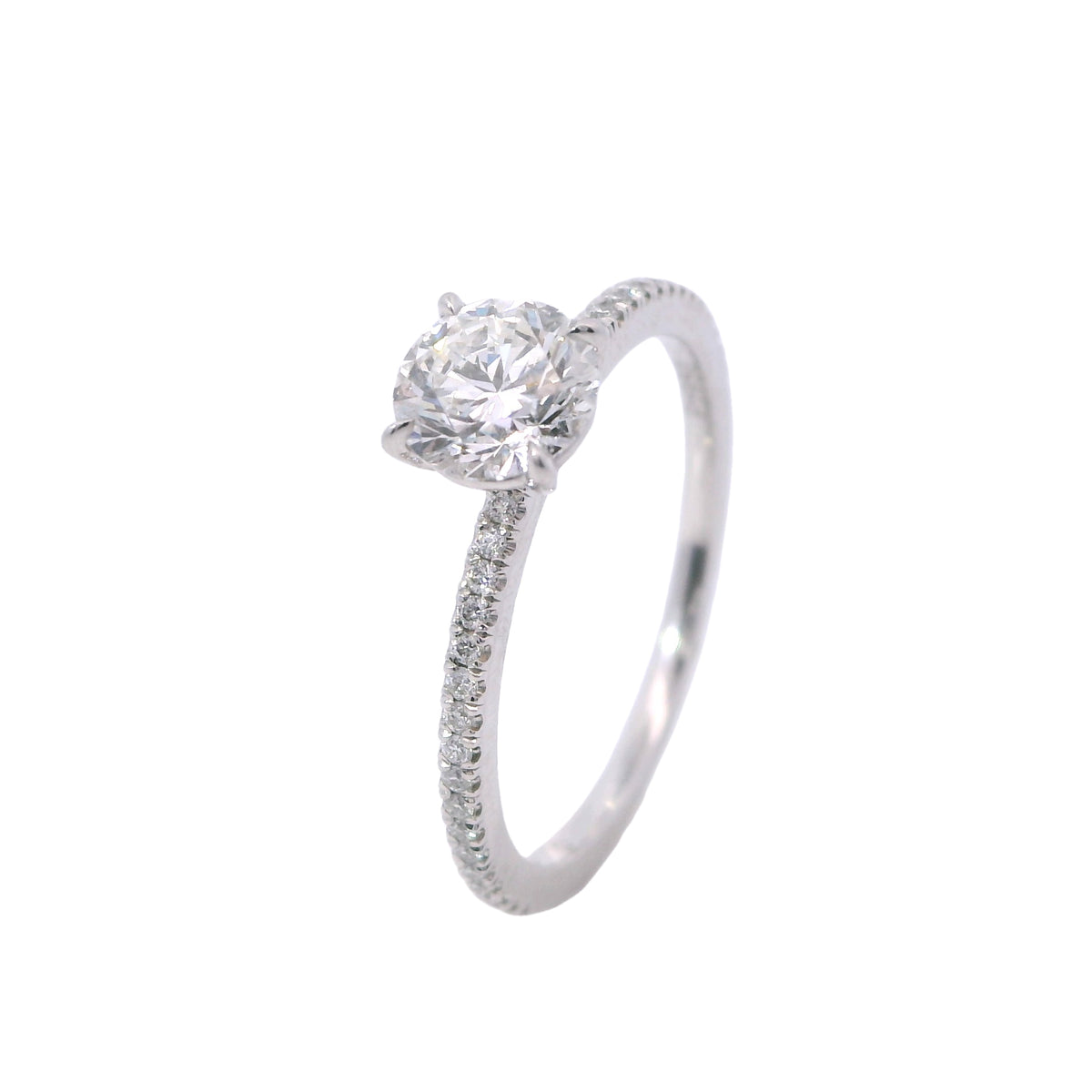 Forevermark Platinum Delicate Icon Diamond Shank Engagement Ring