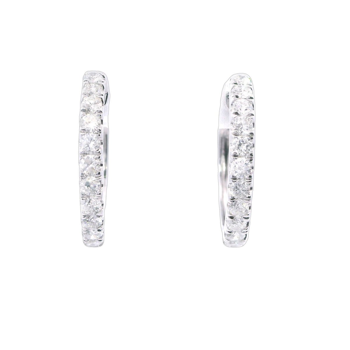 White Gold Carat Diamond Hoop Earrings