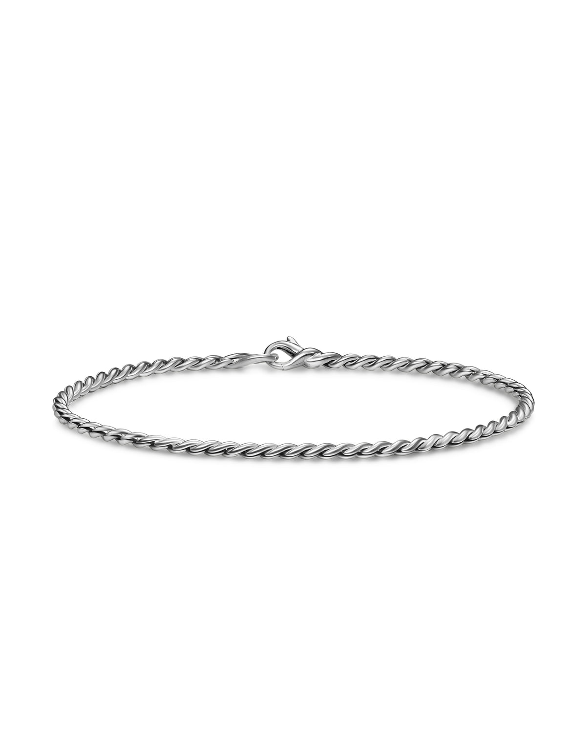 David Yurman Silver Sculpted Cable Chain Bracelet