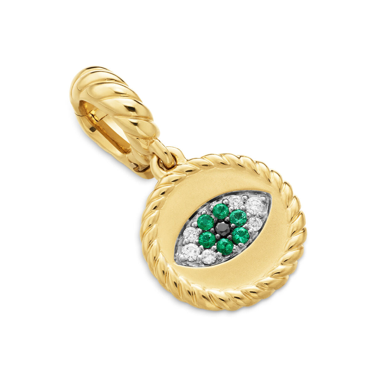 David Yurman Yellow Gold Evil Eye Emerald Charm Enhancer